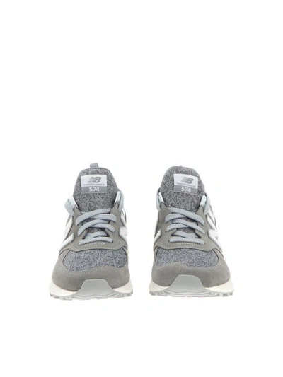 Shop New Balance 574 Sneaker Suede In Gray