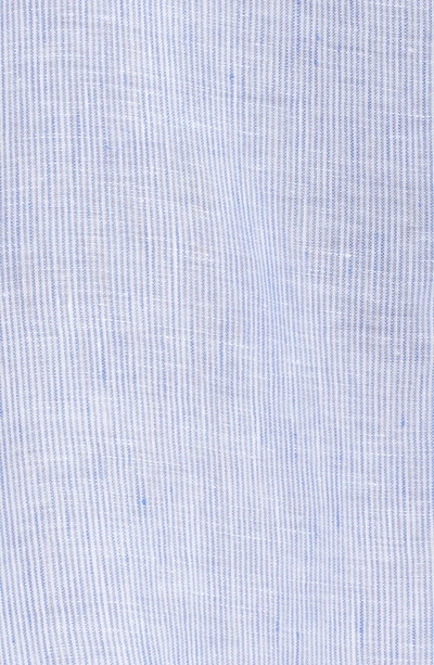 Shop Pour Les Femmes Linen Shirtdress In Light Blue Stripe