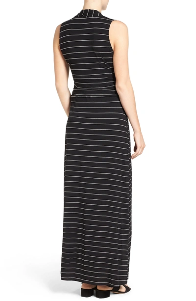 Shop Vince Camuto Stripe Maxi Dress In Rich Black