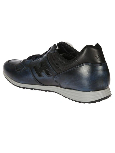 Shop Hogan Olympia Sneakers In Nero/blu