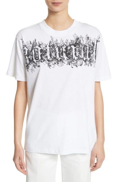 Shop Off-white Natural Woman Oversize Tee In White Black
