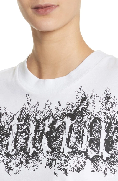 Shop Off-white Natural Woman Oversize Tee In White Black