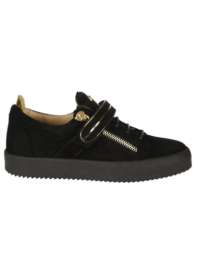 Shop Giuseppe Zanotti Zip Detail Sneakers In Black