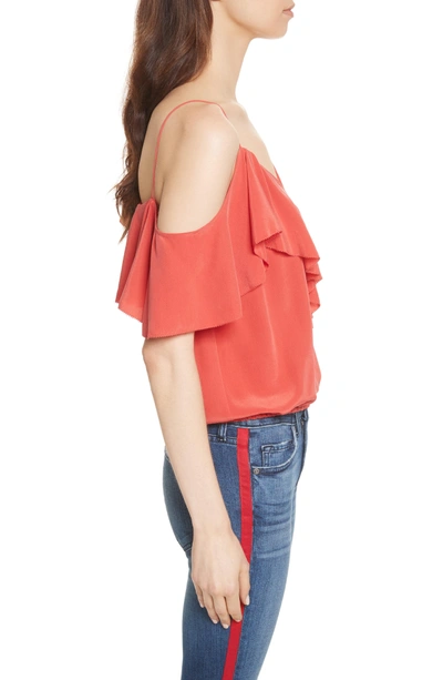 Shop Joie Alcyoneus Off The Shoulder Silk Top In Roma Red