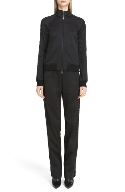 Shop Givenchy Tonal Logo Track Pants In Black