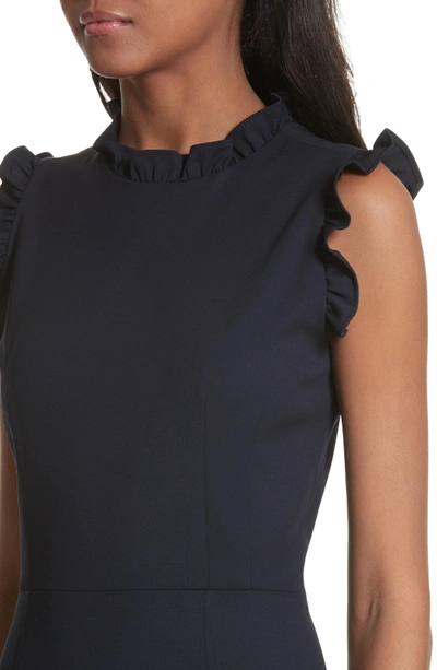Shop Rebecca Taylor Spring Ruffle Dress In Navy