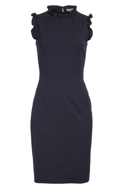 Shop Rebecca Taylor Spring Ruffle Dress In Navy