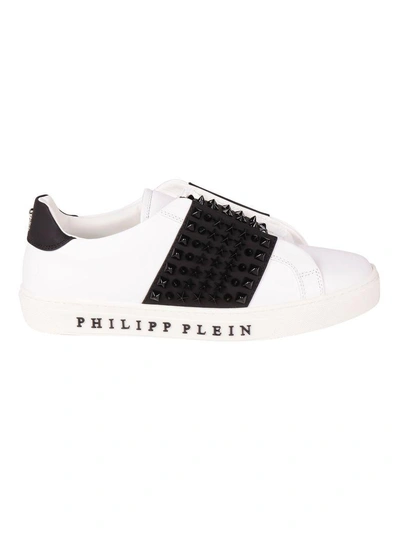 Shop Philipp Plein Fight Sneakers In White-black