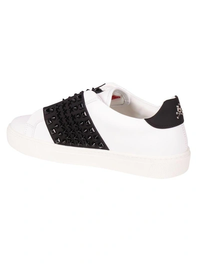 Shop Philipp Plein Fight Sneakers In White-black