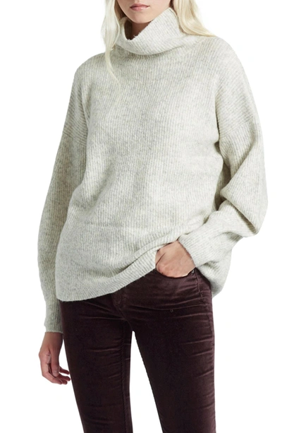 Shop French Connection Urban Flossy Turtleneck Sweater In Light Oatmeal