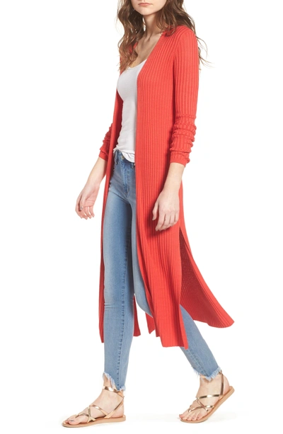Shop Lovers & Friends Davenport Duster Cardigan In Red