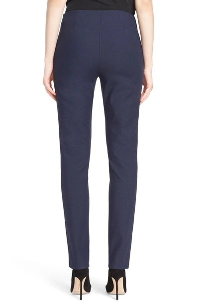 Shop Lela Rose Catherine Stretch Twill Ankle Pants In Navy