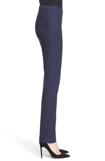 Shop Lela Rose Catherine Stretch Twill Ankle Pants In Navy