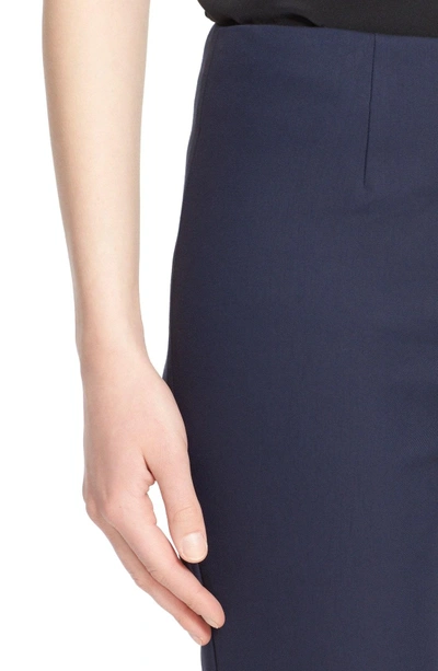 Shop Lela Rose Catherine Stretch Twill Ankle Pants In Navy