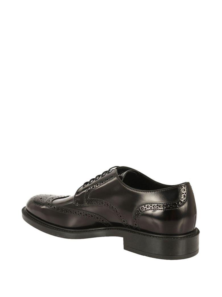 Tod's Perforated Detail Derby Shoes In Black | ModeSens