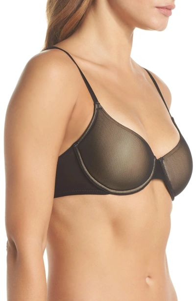 Shop Natori Streamline Scoop Underwire Contour Bra In Black/ Cosmetic