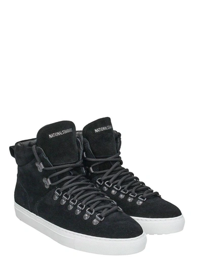 Shop National Standard Edition 9 Black Suede Sneakers