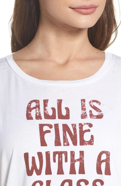 Shop Chaser All Is Fine Vintage Jersey Tee In White