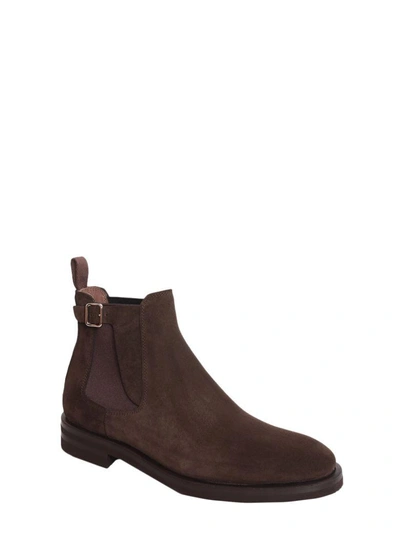 Shop Henderson Suede Ankle Boots In Marrone