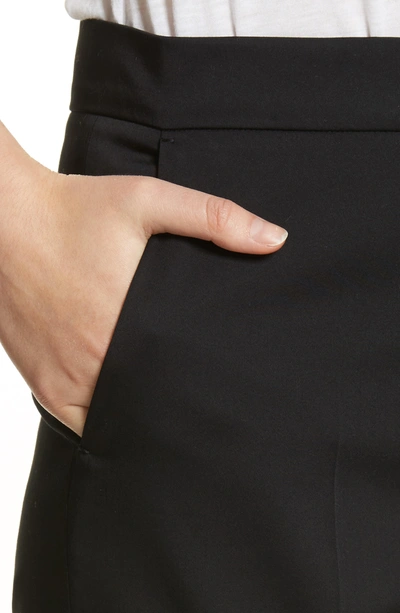 Shop Max Mara Guglia Stretch Cotton Crop Pants In Black