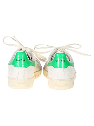 Shop Tom Ford Low Top Sneakers In White-green