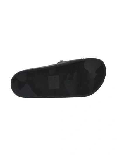 Shop Valentino Black Rubber Slides