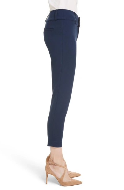 Shop Alice And Olivia Stacey Slim Ankle Pants In Sapphire