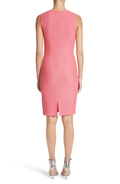 Shop St John Hannah Knit Sheath Dress In Bright Coral