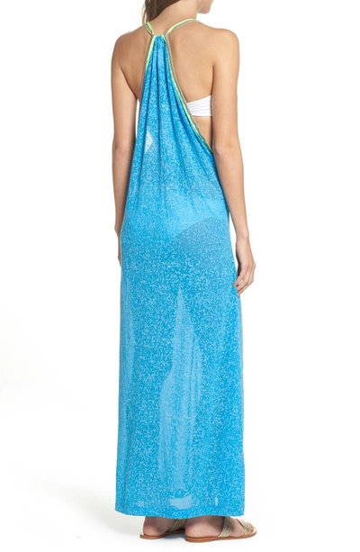 Shop Pitusa Inca Cover-up Maxi Sundress In Blue