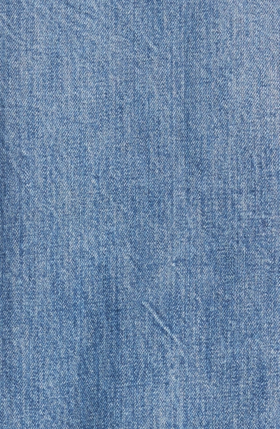 Shop Proenza Schouler Pswl Drawstring Denim Jacket In Medium Blue
