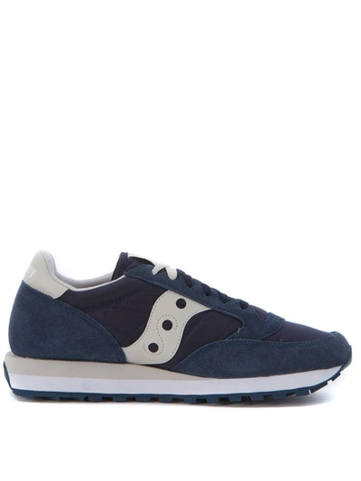Shop Saucony Sneaker  Jazz In Blue Suede And Nylon