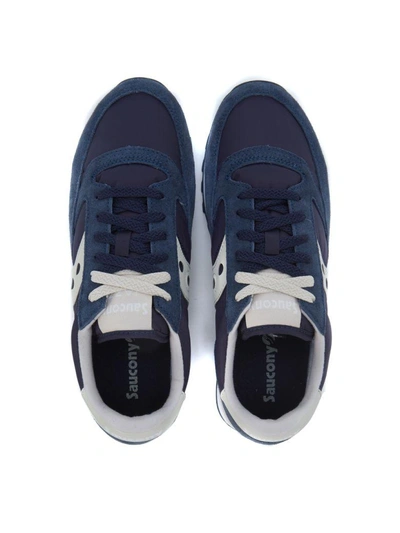 Shop Saucony Sneaker  Jazz In Blue Suede And Nylon