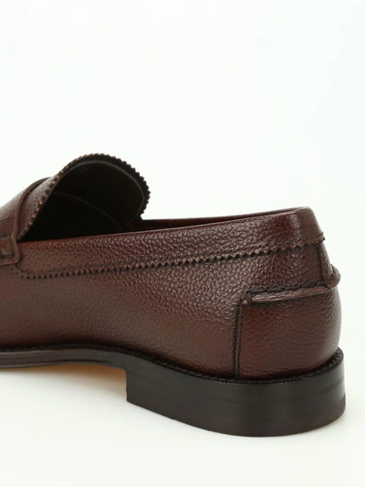 Shop Tod's Moccasin In Leather In Coffee