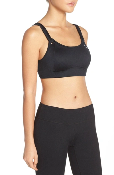 Shop Brooks Moving Comfort 'fiona' Sports Bra In Black