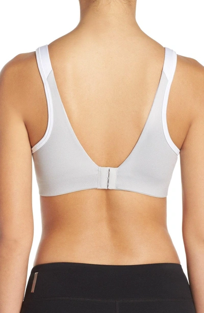 Shop Brooks Moving Comfort 'fiona' Sports Bra In Sterling/ White
