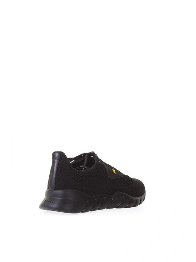 Shop Fendi Bag Bugs Mesh Sneakers In Black