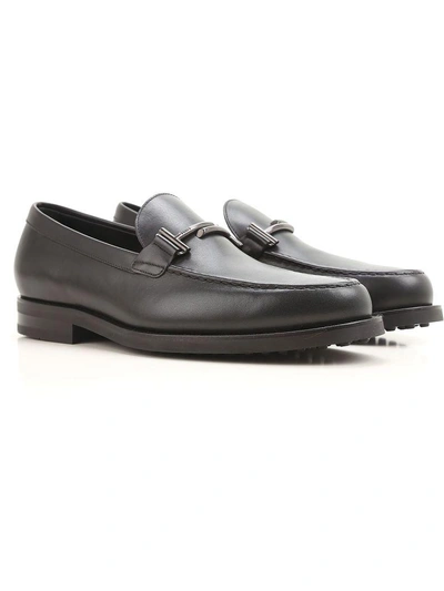 Shop Tod's Moccasin In Leather In Black