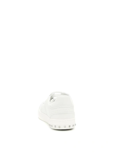 Shop Valentino Flycrew Sneakers In Biancobianco