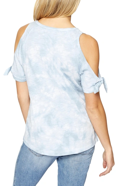 Shop Sanctuary Lou Lou Cold Shoulder Tee In Bluebell Swirl