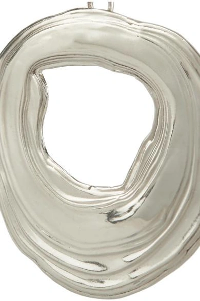 Shop Leigh Miller Double Whirlpool White Bronze Earrings In Silver