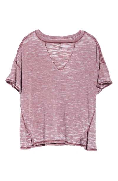 Shop Free People Jordan Burnout Tee In Wine