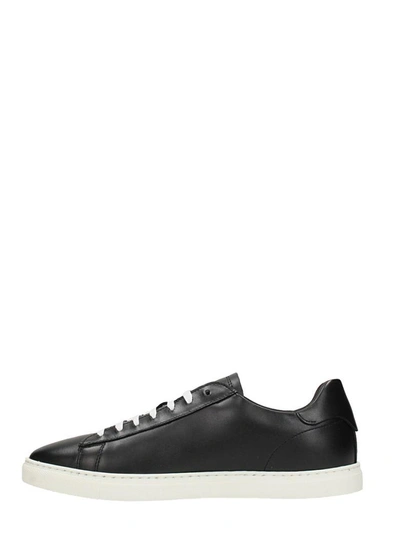 Shop Dsquared2 New Tennis Black Leather Sneakers