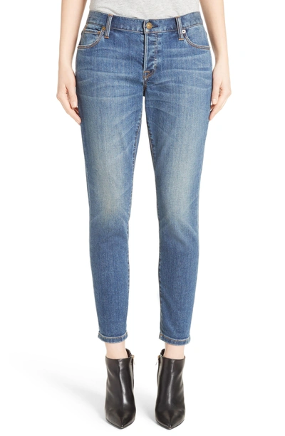 Shop Burberry Relaxed Skinny Jeans In Mid Indigo