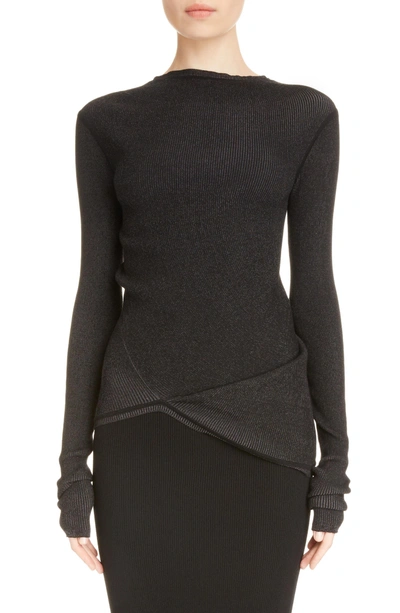 Shop Rick Owens Stretch Knit Top In Faded Black