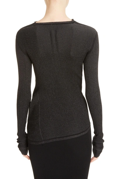 Shop Rick Owens Stretch Knit Top In Faded Black