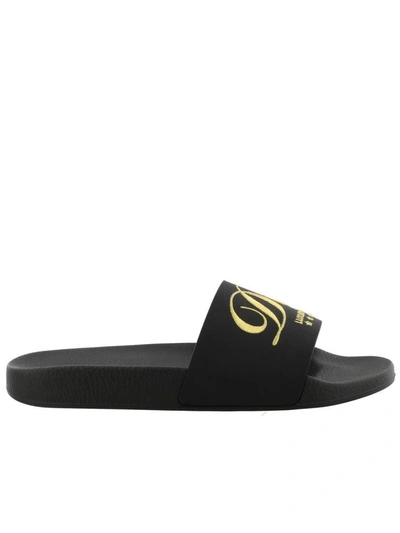 Shop Dolce & Gabbana Sandal In Black Gold