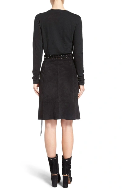 Shop Proenza Schouler Tissue Jersey Long Sleeve Tee In Black