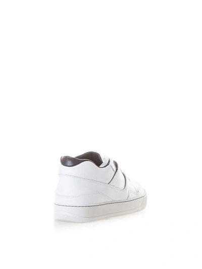 Shop Lanvin Leather Mid-top Sneakers In White