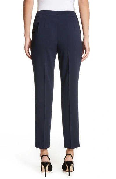 Shop St John Emma Classic Cady Pants In Navy