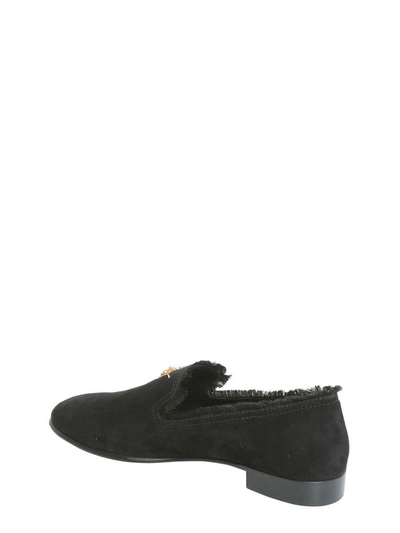 Shop Giuseppe Zanotti Suede Loafers In Black